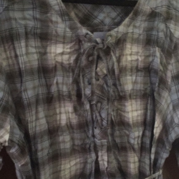 NWT Motherhood Maternity flannel plaid tunic 1X - Picture 2 of 10
